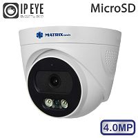 Видеокамера MT-DP4.0IP20G-M SD PoE + микрофон (2,8mm)